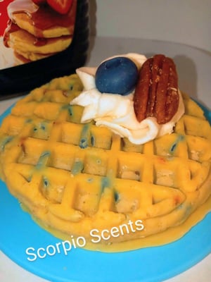 Image of Blueberry Waffle wax melt/ Food wax melts/ fake food wax melt/ realistic food wax melts/ wax melt...