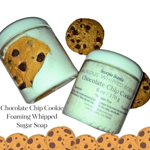 Image of Chocolate Chip Cookie Whipped Soap/ Foaming Sugar Scrub/ Whipped soap/ Cookie Sugar scrub/ Cookie...