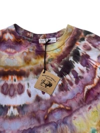 Image 4 of XS Crop Cotton Tee in Autumn Agate Ice Dye