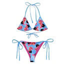 Image 4 of thank u for letting me be myself / All-over print recycled string bikini