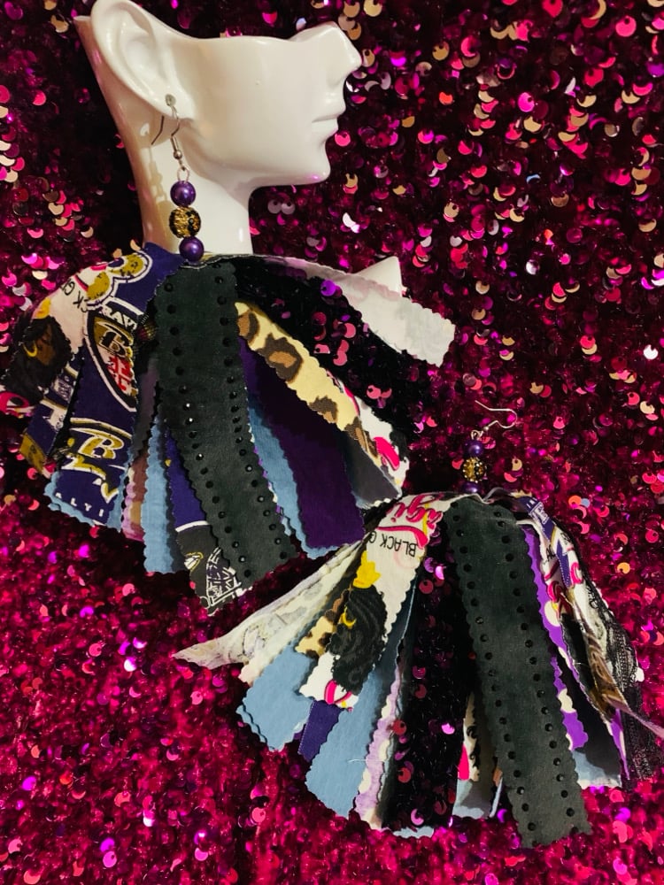 Image of Purple Raven Black Girl Magic Earrings
