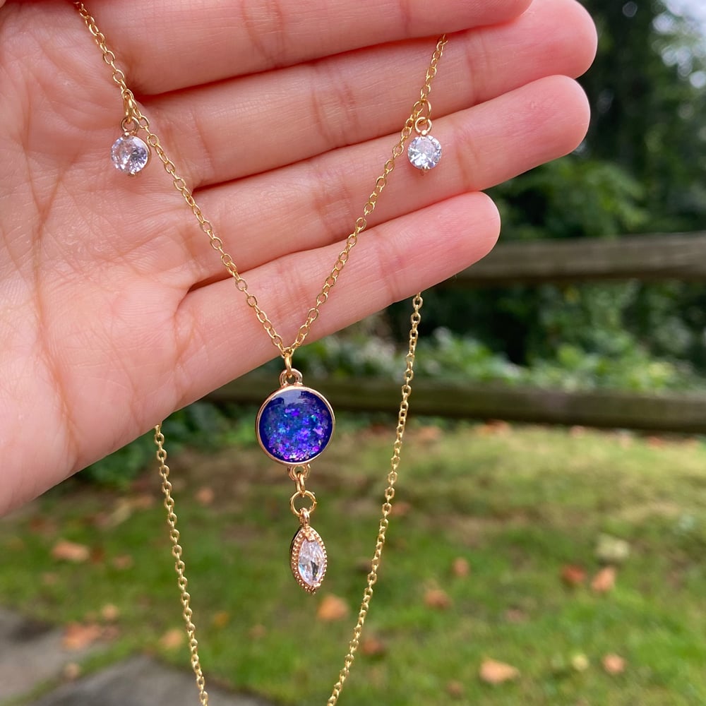 Image of Dancing Lights Deep Purple Necklace✨✨