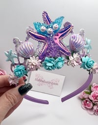 Image 5 of Mermaid tiara crown, party hats, birthday accessories 