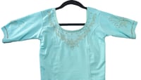 Image 1 of SITARA Light Green-Premium Quality Stonework Stretchable Blouse