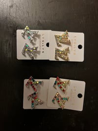 Image 1 of Inspired L V Studded Earrings 