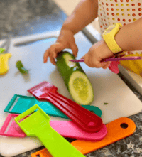 Image 6 of Twin Pack – ‘Original’ Kiddies Food Kutter and Safety Food Peeler 4 Colours
