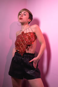 Image 2 of BANDANA top (fire swirl and red mirror)