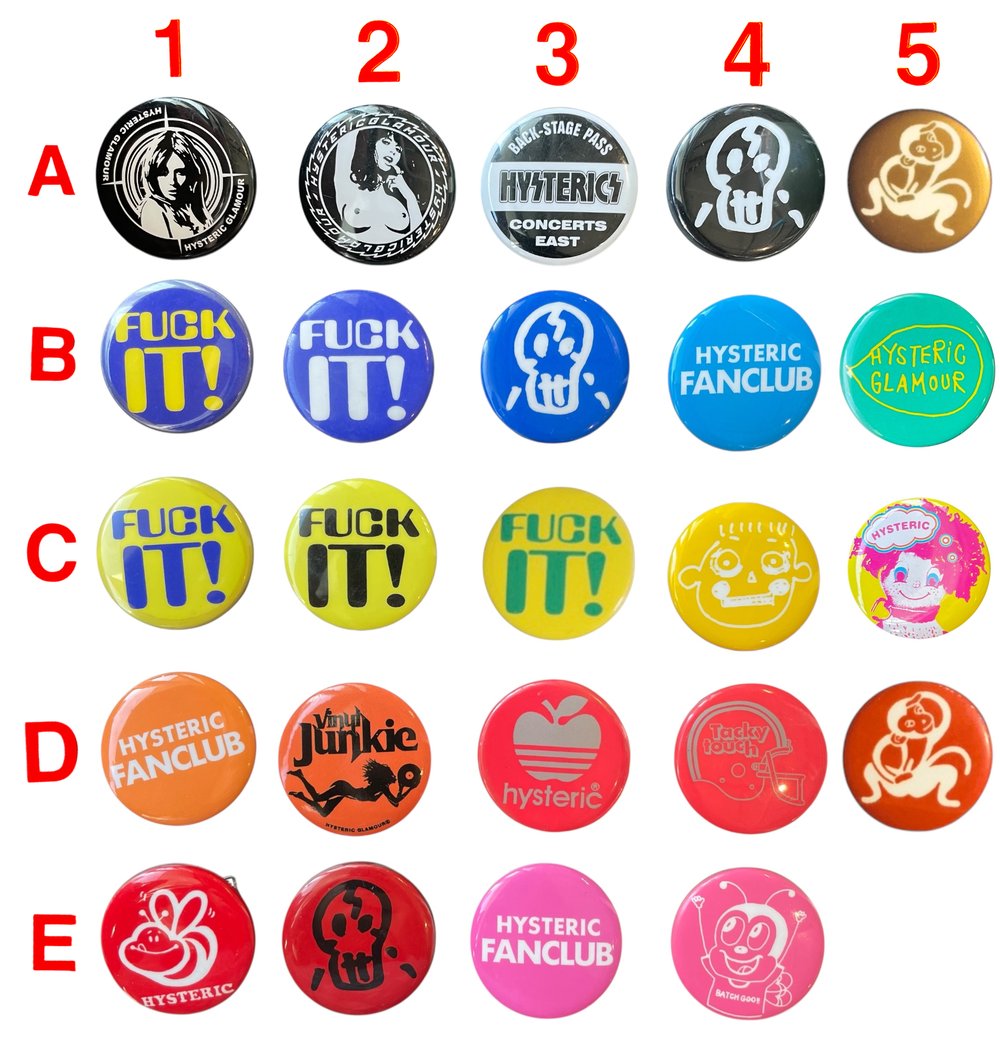 hysteric glamour pins