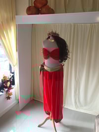 Image 4 of Arabian Princess Cosplay Costume – Red & Gold – Made to Measure