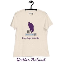 Image 4 of Dominica By Bus Logo Travel Deeper Go Farther Womens Tee