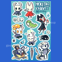Image 2 of hollow knight/silksong sticker sheets
