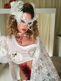 Image 1 of Papped Fame Velvet Puff Sleeve Costume