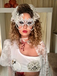 Image 13 of Papped Fame Velvet Puff Sleeve Costume