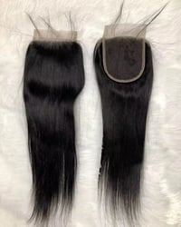 Image 1 of 5x5 HD lace100% human hair| closure  |Natural|straight | body wave |loose wave