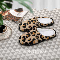 Image 12 of Koffee Slippers N' Kreme Leopard Chic Cotton Slippers for Women
