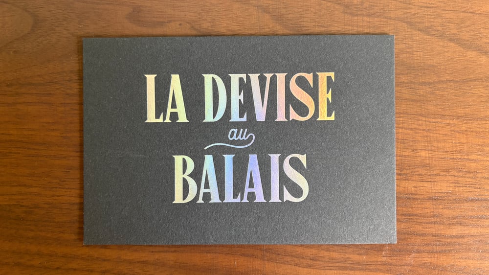 Image of La devise au balais
