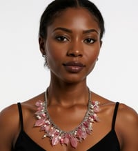 Image 1 of Chunky Pink mix Charm Necklace