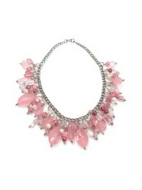 Image 2 of Chunky Pink mix Charm Necklace