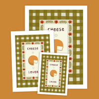 Image 2 of Print . Cheese lover
