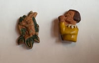 Image 3 of Pre-WW2 (Nazi Germany) Winterhilfswerk (WHW) des Deutschen Volkes Clay Pins, Lot #2