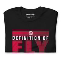 Image 1 of Black w/ Red & White Definition of Fly Tee