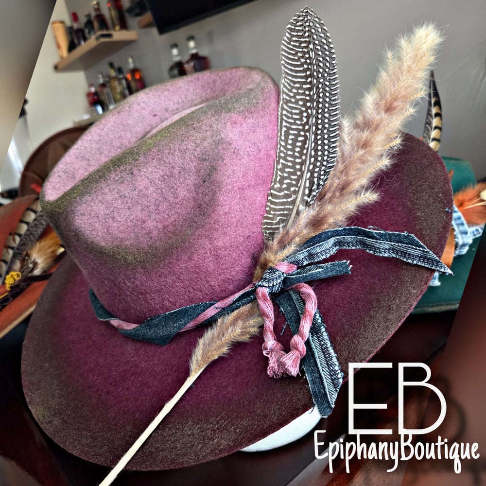 Image of EB Custom Brims: Burgundy Ombre A