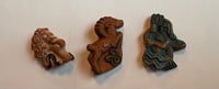 Image 2 of Pre-WW2 (Nazi Germany) Winterhilfswerk (WHW) des Deutschen Volkes Clay Pins, Lot #3