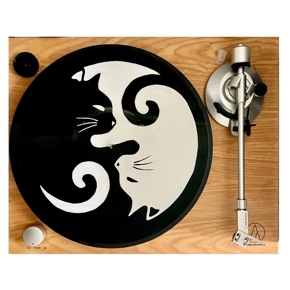 Image of Vynile Chat Yin Yang Noir & Blanc