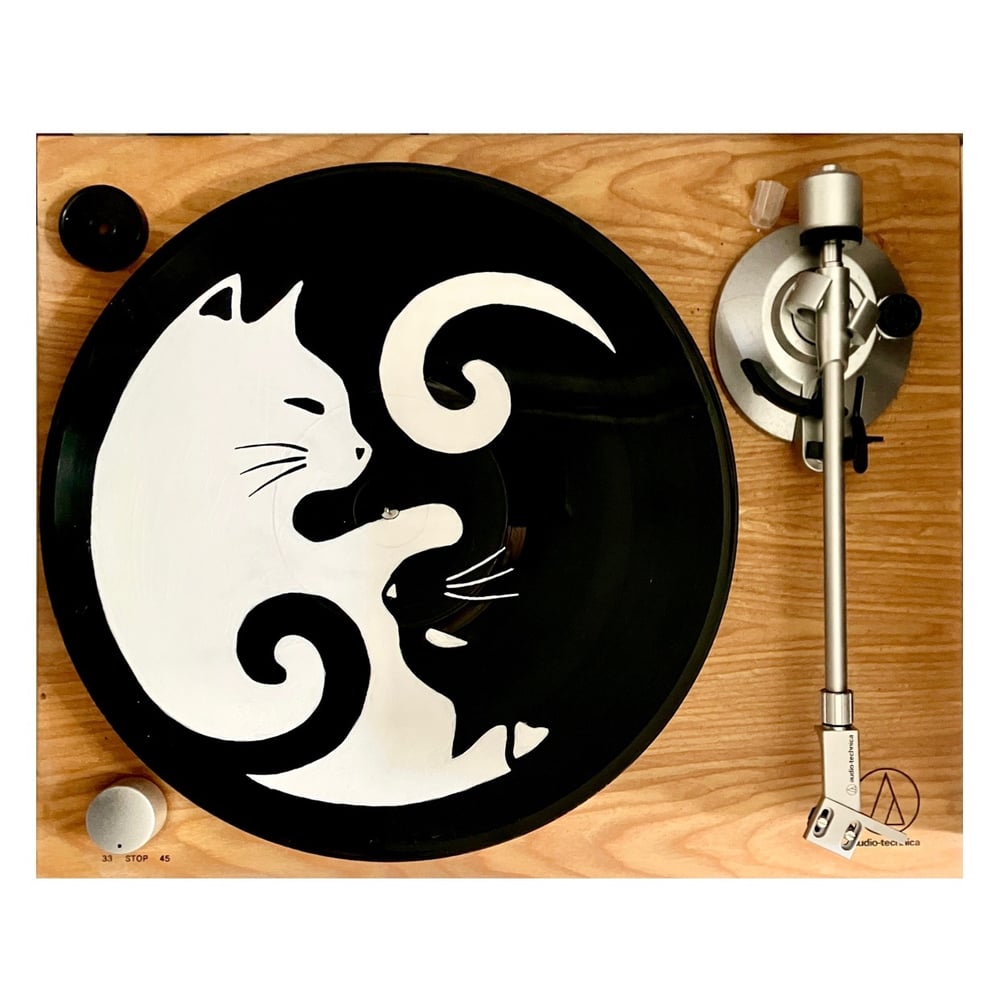 Image of Vynile Chat Yin Yang Noir & Blanc