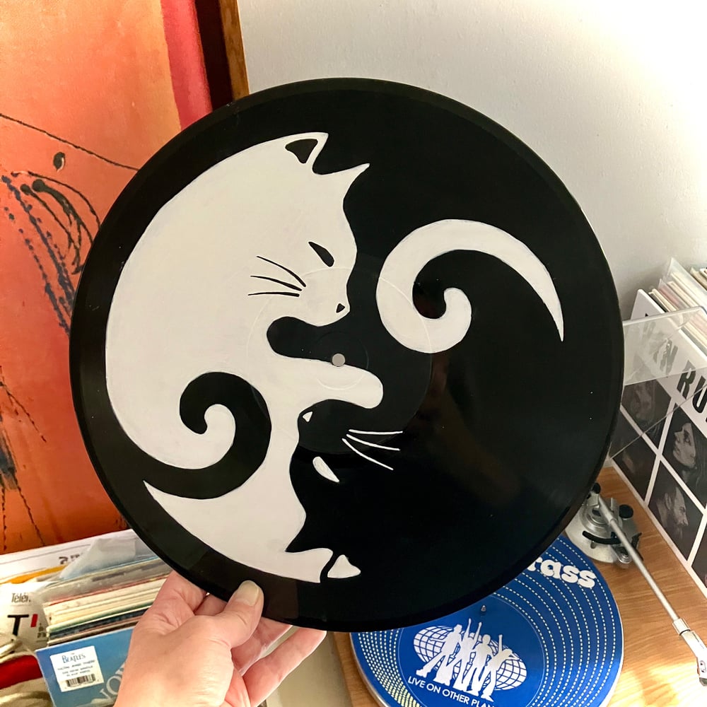 Image of Vynile Chat Yin Yang Noir & Blanc