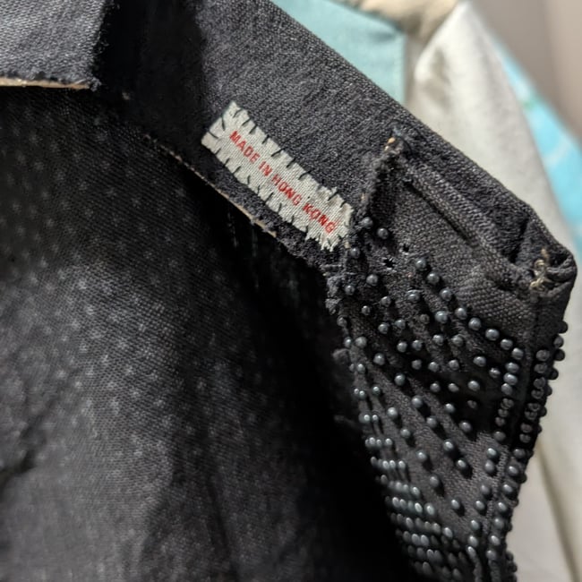 Vntg Upcycled Floral Beaded Purse Wall Hanging