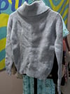 Vntg Baby Blue Shetland Wool Turtleneck Sweater