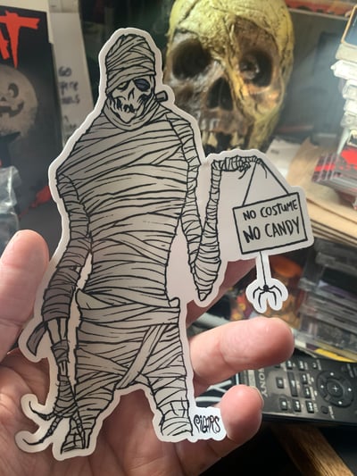 Image of NEW! NO COSTUME NO CANDY!  - STICKER - Limited quanity 