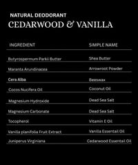 Image 3 of Cedarwood & Vanilla Deodorant 