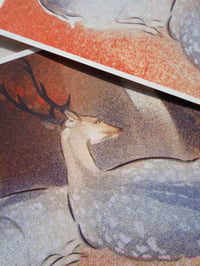 Image 3 of Slumbering Blue (rose-tint variation) A5 Risograph Print