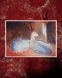 Image 1 of Slumbering Blue (rose-tint variation) A5 Risograph Print