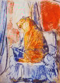 Image 2 of The Blue Room (little version) A6 Risograph Print