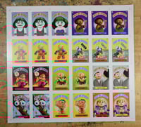 Image 1 of Series 3 uncut sticker sheet *damaged