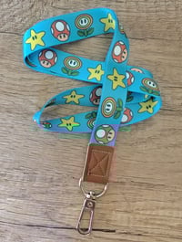 Image 1 of Mario Powerups - Full Size Video Game Lanyard Strap