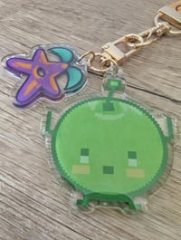 Image 3 of Stardew Valley Crops Wristlet and Junimo Stardrop Charm Keychain Set