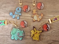 Image 3 of Choose Your Starter - Wristlet and Charm Video Game Keychain (Set of 1 Wristlet, 2 Charms)