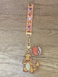 Image 5 of Choose Your Starter - Wristlet and Charm Video Game Keychain (Set of 1 Wristlet, 2 Charms)