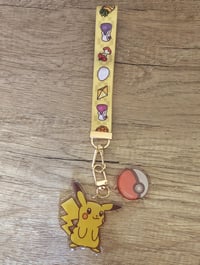 Image 7 of Choose Your Starter - Wristlet and Charm Video Game Keychain (Set of 1 Wristlet, 2 Charms)