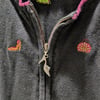Vntg Christopher & Banks Embroidered Shopaholic Cardigan Sweater Sz L
