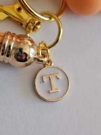 Image 4 of Game day beaded wristlet key chain with plaid focal bead 