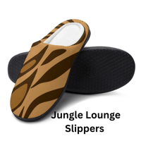 Image 6 of Koffee Slippers N' Kreme Men's Animal Print Striped Cotton Slippers