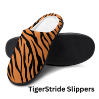 Image 14 of Koffee Slippers N' Kreme Men's Animal Print Striped Cotton Slippers