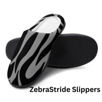 Image 10 of Koffee Slippers N' Kreme Men's Animal Print Striped Cotton Slippers