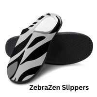 Image 18 of Koffee Slippers N' Kreme Men's Animal Print Striped Cotton Slippers
