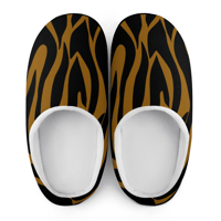 Image 4 of Koffee Slippers N' Kreme Men's Animal Print Striped Cotton Slippers